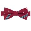 KissTies Mens Patriotic Self-tied Bowtie Red Silk US Stars 4th Of July Bows view 2