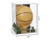Better Display Cases Acrylic Mini - Miniature (not Full Size) Basketball Display Case with Mirror Case, Green Risers and Mirror Base (B03/A015) view 2
