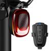 PADONOW Alarm Bike Tail Light: Wireless Remote Bicycle Rear Light USB-C Rechargeable Smart Motion Anti Theft Taillight with Loud Horn Red Led Flashing Lights Waterproof High Lumen Cycling Back Light view 1