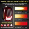 PADONOW Alarm Bike Tail Light: Wireless Remote Bicycle Rear Light USB-C Rechargeable Smart Motion Anti Theft Taillight with Loud Horn Red Led Flashing Lights Waterproof High Lumen Cycling Back Light view 2