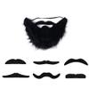 VIGUEUR 7PCS Mustaches Self Adhesive - Fake Beard for Masquerade Black view 1