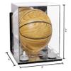 Better Display Cases Acrylic Mini - Miniature (not Full Size) Basketball Display Case with Mirror Case, White Risers, Wall Mount and Mirror Base (B03/A015) view 2