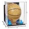 Better Display Cases Acrylic Mini - Miniature (not Full Size) Basketball Display Case with Mirror Case, Light Blue Risers, Wall Mount and Mirror Base (B03/A015) view 2