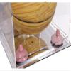 Better Display Cases Acrylic Mini - Miniature (not Full Size) Basketball Display Case with Mirror Case, Pink Risers and Mirror Base (B03/A015) view 3