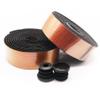 Gradient Bicycle Handlebar Tape Shock Absorption and Sweat Absorption PU Leather Handlebar Belt for Road Bike Grip Wraps (Set of 2) (Orange) view 1