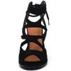 BORAMAX Women's Open Toe Shoes Lace Up High Chunky Heel Roman Sandals Fashion Summer Evening Dress High Heel Sandal Shoes view 4