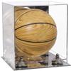 Better Display Cases Acrylic Mini - Miniature (not Full Size) Basketball Display Case with Mirror Case, Silver Risers and Mirror Base (B03/A015) view 1