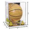 Better Display Cases Acrylic Mini - Miniature (not Full Size) Basketball Display Case with Mirror Case, Yellow Risers and Mirror Base (B03/A015) view 2
