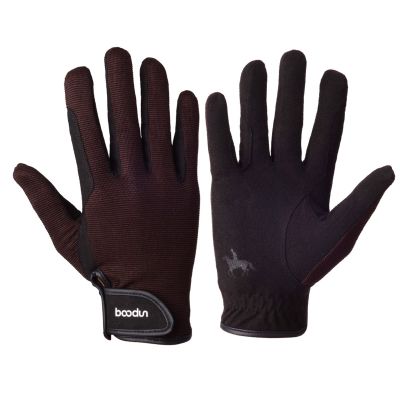 Men & Women Horse Riding Gloves,Touchscreen Horse Riding Gloves,Equestrian Outdoor Breathable Stretchable Horse Glove (L, Brown)