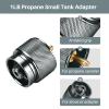 SEADESKY 2Pcs Camping Stove Adapter Propane to Butane Adapter 1 Lb Propane Small Tank Input EN417 Lindal Valve Output Gas Adapter Converter Outdoor Cylinder LPG Canister Convert view 3