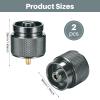 SEADESKY 2Pcs Camping Stove Adapter Propane to Butane Adapter 1 Lb Propane Small Tank Input EN417 Lindal Valve Output Gas Adapter Converter Outdoor Cylinder LPG Canister Convert view 4