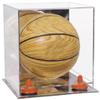 Better Display Cases Acrylic Mini - Miniature (not Full Size) Basketball Display Case with Mirror Case, Orange Risers and Mirror Base (B03/A015) view 1