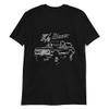 1971 Chevy K5 Blazer Owner Outline Art Short-Sleeve Unisex T-Shirt Black view 1