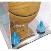 Better Display Cases Acrylic Mini - Miniature (not Full Size) Basketball Display Case with Mirror Case, Light Blue Risers and Mirror Base (B03/A015) view 3