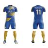 ORKY Men Custom Soccer Jersey with Short, Youth Personalize Name Number Shirt, Kids Training Team Uniform(Blue Yellow 120cm) view 2