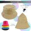 6 PCs Unisex Bucket Hats, Solid Color Sun Hat Cap for Women Sumer Beach Outdoor Travel (Set 2, 6) view 2