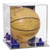 Better Display Cases Acrylic Mini - Miniature (not Full Size) Basketball Display Case with Mirror Case, Dark Blue Risers and Mirror Base (B03/A015) view 1