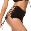 Women Sexy Denim Cut Off Shorts Low/High Waist Distressed Ripped Jean Shorts Summer Beach Lace Up Hot Jeans Clubwear view 2