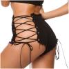 Women Sexy Denim Cut Off Shorts Low/High Waist Distressed Ripped Jean Shorts Summer Beach Lace Up Hot Jeans Clubwear view 3