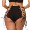 Women Sexy Denim Cut Off Shorts Low/High Waist Distressed Ripped Jean Shorts Summer Beach Lace Up Hot Jeans Clubwear view 4