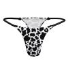 BAIKUTOUAN Cow Print Pattern Womens Sexy T Back Thong Underwear G String Print Panty Funny view 4