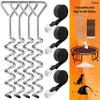 Trampoline Stakes Heavy Duty Strong and Galvanized Steel Corkscrew High Wind Anchor Kit for Trampoline Camping Tents Tie Down Anchors view 1