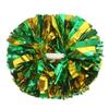 Hooshing 2PCS Green and Gold Cheerleading Pom Poms Metallic Cheer Pom Poms with Baton Handle for Sports Dance Team Spirit Party Kids Adults view 1