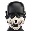  Airsoft Half Face Skull Horror Mask, Tactical Foldable Mesh Skull Mask for Halloween CS Hunting Paintball Gear view 2