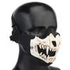  Airsoft Half Face Skull Horror Mask, Tactical Foldable Mesh Skull Mask for Halloween CS Hunting Paintball Gear view 3