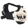  Airsoft Half Face Skull Horror Mask, Tactical Foldable Mesh Skull Mask for Halloween CS Hunting Paintball Gear view 4