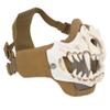  Airsoft Half Face Skull Horror Mask, Tactical Foldable Mesh Skull Mask for Halloween CS Hunting Paintball Gear view 4