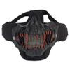  Airsoft Half Face Skull Horror Mask, Tactical Foldable Mesh Skull Mask for Halloween CS Hunting Paintball Gear view 1