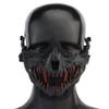  Airsoft Half Face Skull Horror Mask, Tactical Foldable Mesh Skull Mask for Halloween CS Hunting Paintball Gear view 2