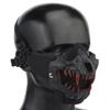  Airsoft Half Face Skull Horror Mask, Tactical Foldable Mesh Skull Mask for Halloween CS Hunting Paintball Gear view 3