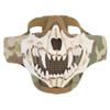  Airsoft Half Face Skull Horror Mask, Tactical Foldable Mesh Skull Mask for Halloween CS Hunting Paintball Gear view 1