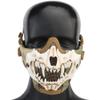  Airsoft Half Face Skull Horror Mask, Tactical Foldable Mesh Skull Mask for Halloween CS Hunting Paintball Gear view 2