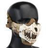  Airsoft Half Face Skull Horror Mask, Tactical Foldable Mesh Skull Mask for Halloween CS Hunting Paintball Gear view 3