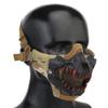  Airsoft Half Face Skull Horror Mask, Tactical Foldable Mesh Skull Mask for Halloween CS Hunting Paintball Gear view 3