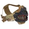  Airsoft Half Face Skull Horror Mask, Tactical Foldable Mesh Skull Mask for Halloween CS Hunting Paintball Gear view 4