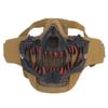  Airsoft Half Face Skull Horror Mask, Tactical Foldable Mesh Skull Mask for Halloween CS Hunting Paintball Gear view 1