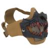  Airsoft Half Face Skull Horror Mask, Tactical Foldable Mesh Skull Mask for Halloween CS Hunting Paintball Gear view 4
