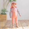 Baby Boys Girls Swimsuit Dinosaur Rash Guard Sun Protection Set Kids One Piece Zipper Bathing Suit Swimwear with HatPink,12-18Months view 4