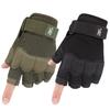 FIORETTO Fingerless Gloves, Airsoft Gloves, Half Finger Gloves for Driving, Cycling, Shooting, Hunting, Motorcycle, Climbing, Outdoor Work 2 Pairs(Black+Green) Medium view 1