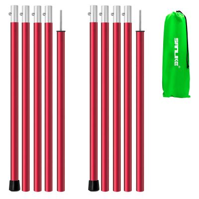 SAN LIKE Aluminum Tent Poles for Tarp - 75inch Adjustable Collapsible Poles for Awnings, Canopy, Rain Fly, Shelter - 2 Sets (5 Sections)