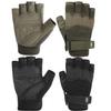 FIORETTO Fingerless Gloves, Airsoft Gloves, Half Finger Gloves for Driving, Cycling, Shooting, Hunting, Motorcycle, Climbing, Outdoor Work 2 Pairs(Black+Green) Small view 1