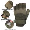 FIORETTO Fingerless Gloves, Airsoft Gloves, Half Finger Gloves for Driving, Cycling, Shooting, Hunting, Motorcycle, Climbing, Outdoor Work 2 Pairs(Black+Green) Small view 2