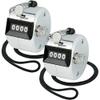 Amble 2 Pack Tally Clicker Counter, Metal Case Mechanical Clicker Digital Handheld Tally Counter with Nylon Lanyard view 1