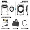 UGarden 16.5"H Portable Toilet for Camping, 350LB Capacity Stainless Steel Folding Toilet with Soft Seat & Bags, Collapsible Design for RV, Hiking, Road Trips, Boating, Outdoor view 2