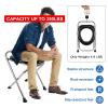 UGarden 16.5"H Portable Toilet for Camping, 350LB Capacity Stainless Steel Folding Toilet with Soft Seat & Bags, Collapsible Design for RV, Hiking, Road Trips, Boating, Outdoor view 3