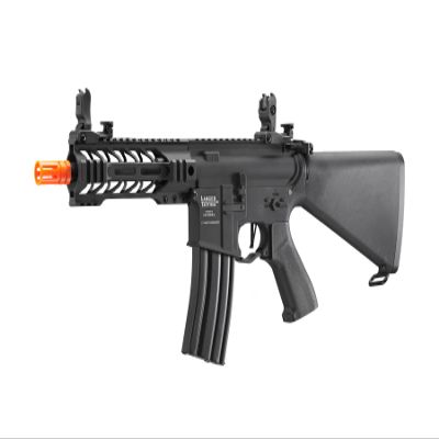 Lancer Tactical Gen 2 Proline Full Metal ETU & Mosfet 7" MLOK Battle Hawk Airsoft AEG with Fixed Stock(Color: Black)